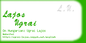 lajos ugrai business card